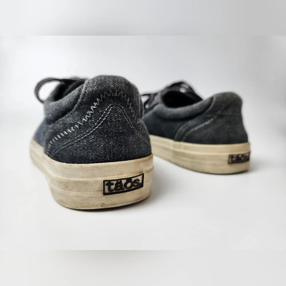 Nautical Taos Plim Soul Women's Sneakers Shoes Size‎ 9 Gray Wash Fabric Lace Up - Picture 4 of 5